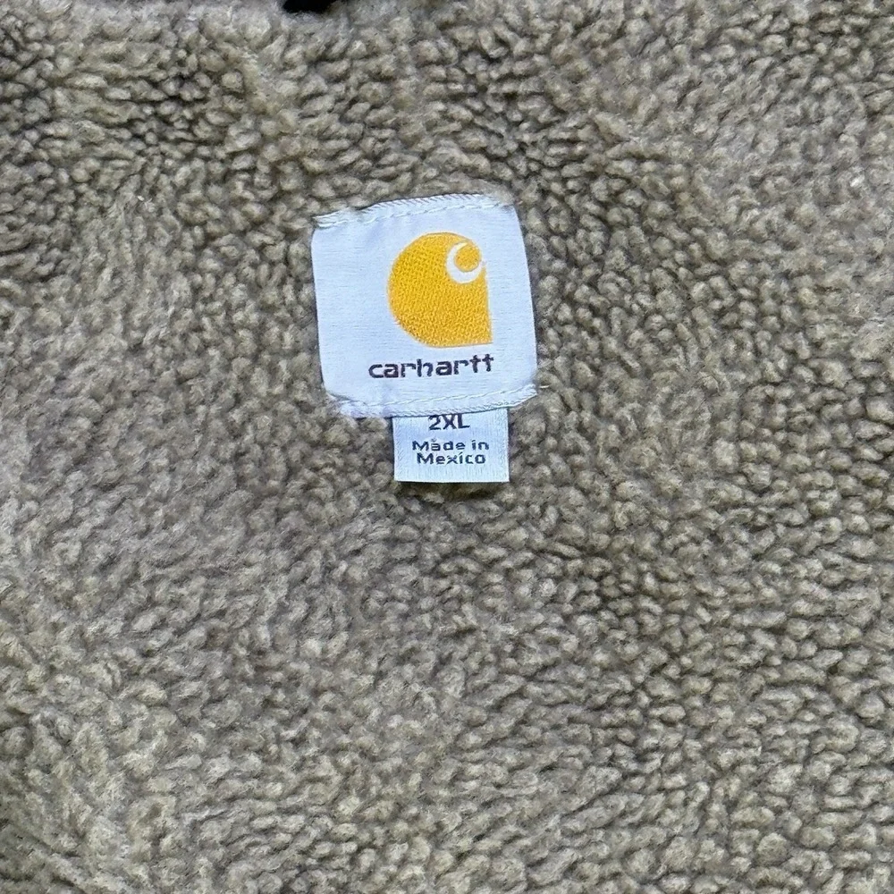 Carhartt V33 DKB Vest XXL Dark Brown Duck Canvas Sherpa Lined Workwear‎ Western